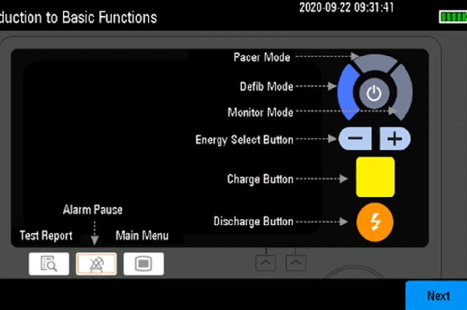 На дисплее uMED 20 демонстрируется краткое руководство по эксплуатации, что позволяет врачам быстро овладеть его функционалом.