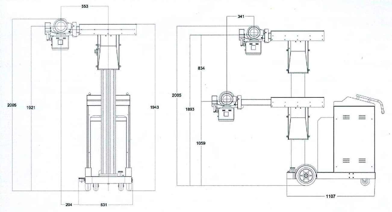 Габариты рентгена Listem DMH-325